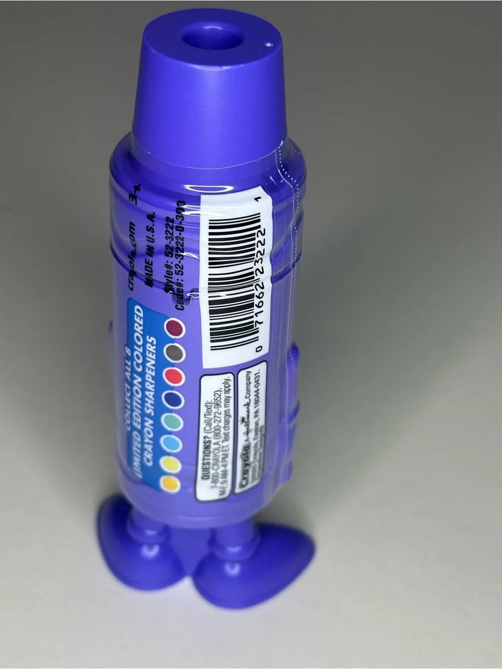 Crayola Limited Edition Retired Colors Violet Blue Crayon Sharpener Viola NEW